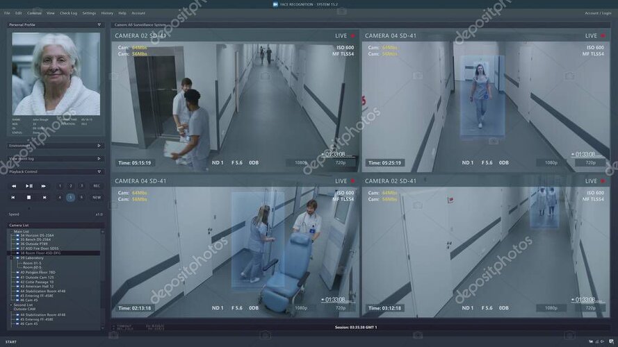 Zutrittskontrolle in einem modernen Klinikflur