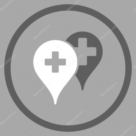 Lageplan mit RTLS-basierten Positionen von Geräten und Personen